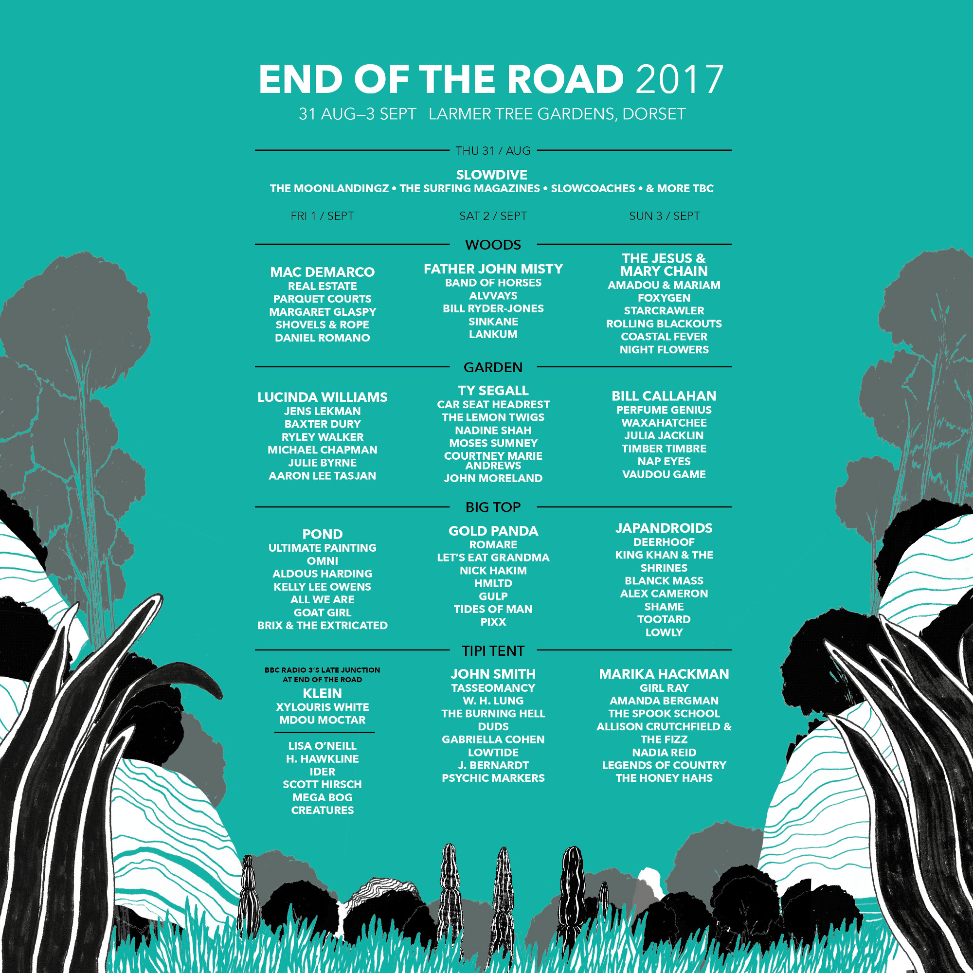 END OF THE ROAD FESTIVAL – Larmer Tree Gardens Dorset 31st-2nd September  2017 | The Fat Angel Sings